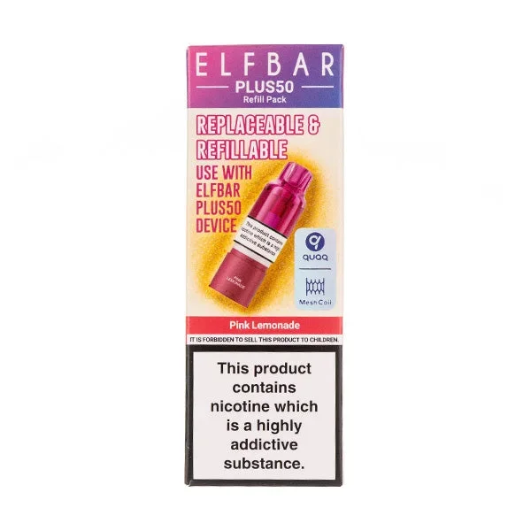 Pink Lemonade Plus 50 Prefilled Pod + Refill by Elf Bar