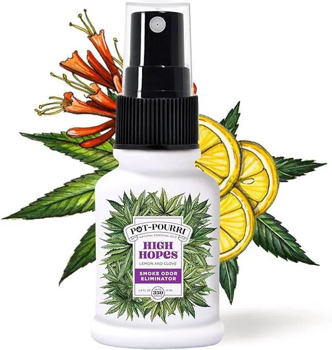 Pot-Pourri Smoke Odor Freshener Spray High Hopes 1.4 Fl Oz – Lemon and Clove