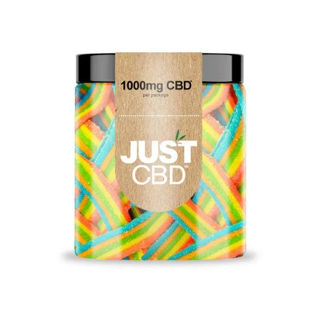 Rainbow Ribbons CBD Gummies Jar 1000mg