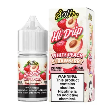 Salts White Peach Strawberry 30ml E-Juice | Hi Drip