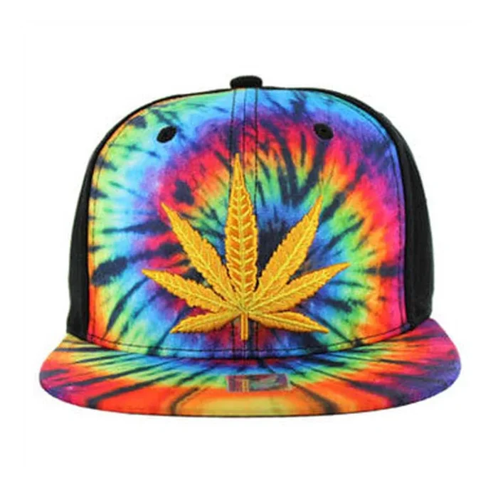 SM003 Marijuana Snapback Hat – Tie Dye (Pack of 12)