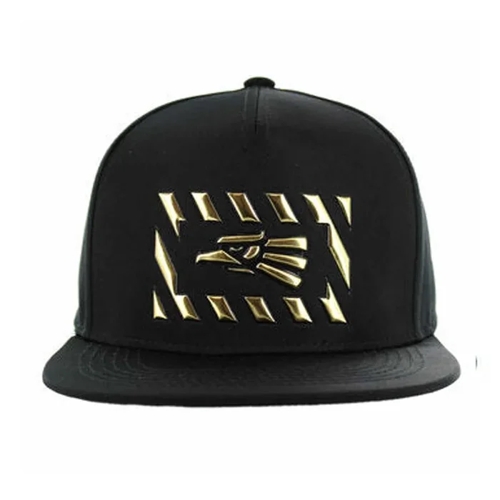 SM141 Eagle Snapback Hat – Black & Black (Pack of 12)