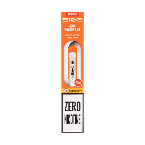 Sour Pineapple Ice Crystal Bar 600 Zero Nicotine Prefilled Pods by SKE