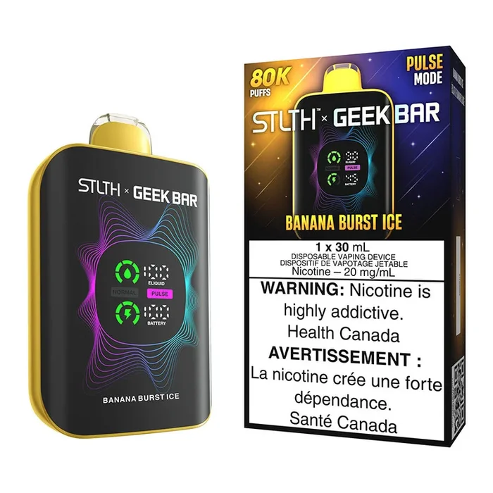 STLTH X Geek Bar Disposable Vape Device – Banana Burst Ice