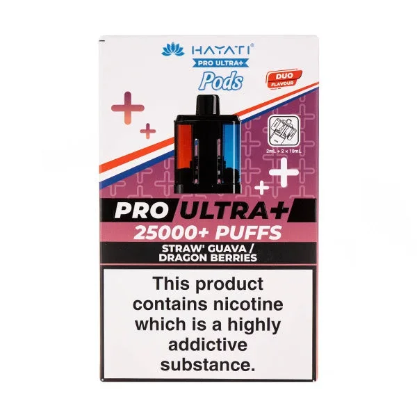 Straw’ Guava/Dragon Berries Pro Ultra Plus 25k Prefilled Pod + Refill by Hayati