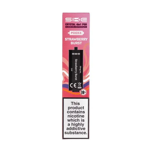 Strawberry Burst Crystal 4 in 1 Prefilled Pods by SKE