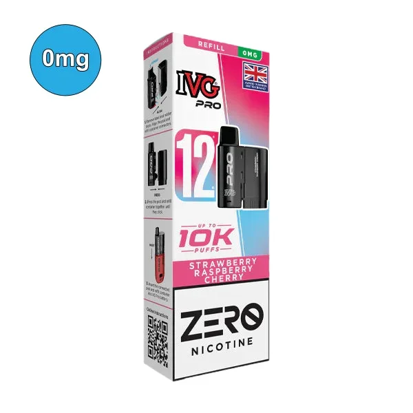 Strawberry Raspberry Cherry – 0mg IVG Pro 12 10K Refill Pods