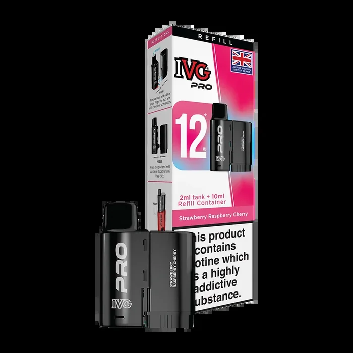 Strawberry Raspberry Cherry IVG Pro 12 Refill Pack