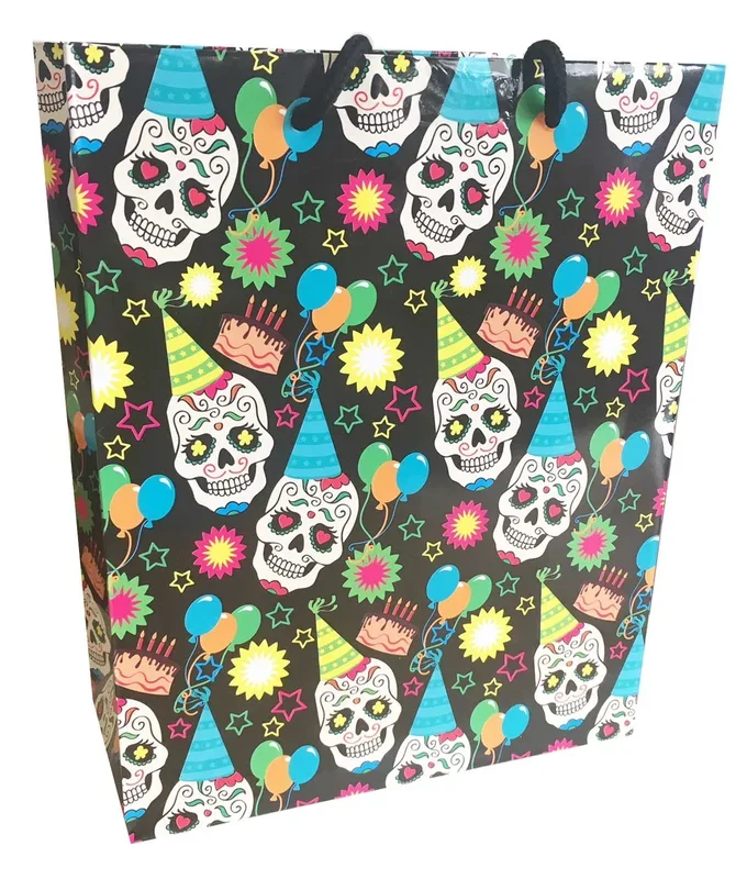 Sugar Skull Birthday Pattern Gift Bag 8×10