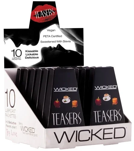 Teasers – 12 Piece Display – Each Containing 10 Lubricant Packettes