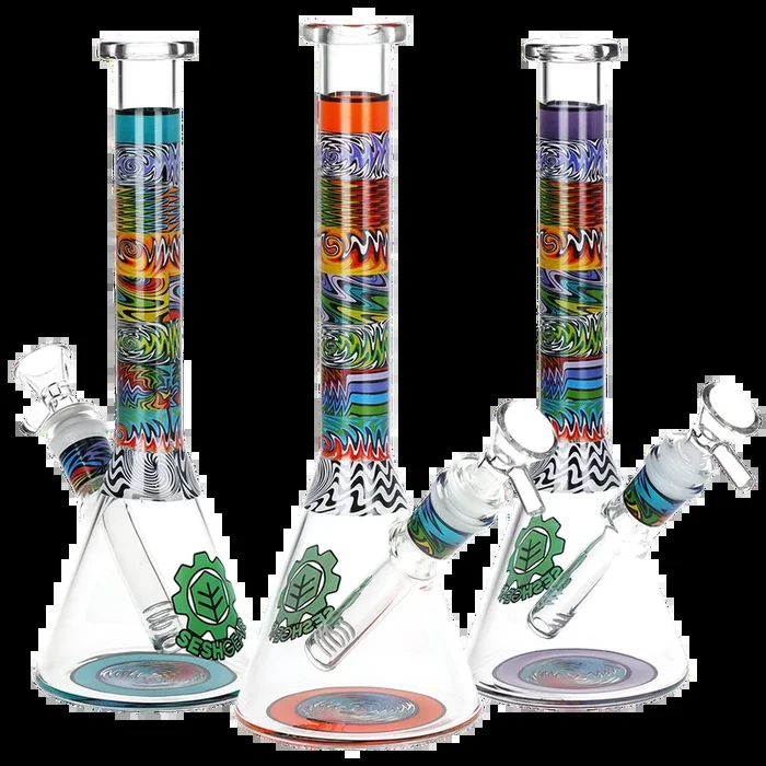 Technicolor Zig Wag Beaker Water Pipe