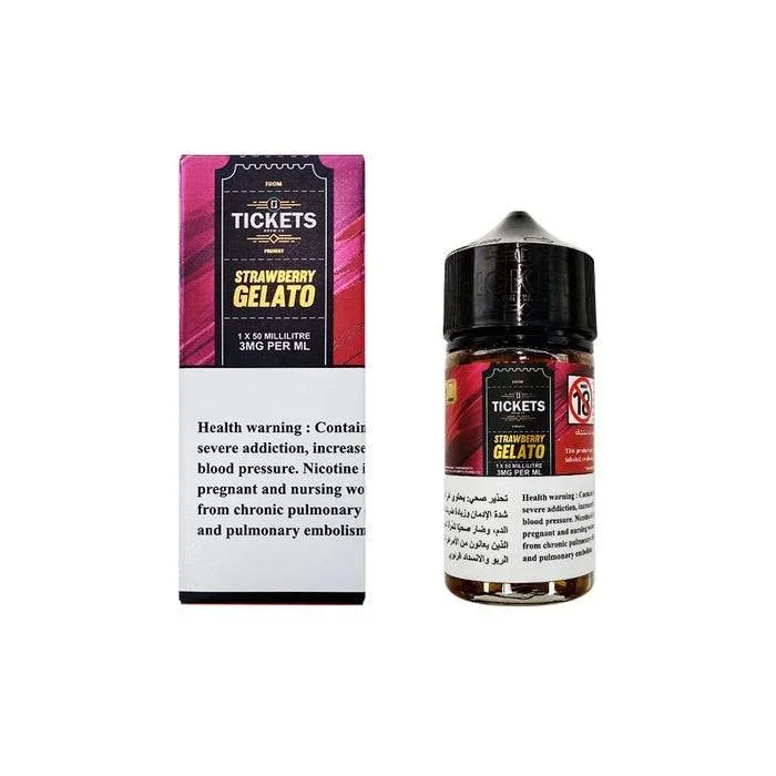 Tickets Brew Co Strawberry Gelato Freebase E-Liquid