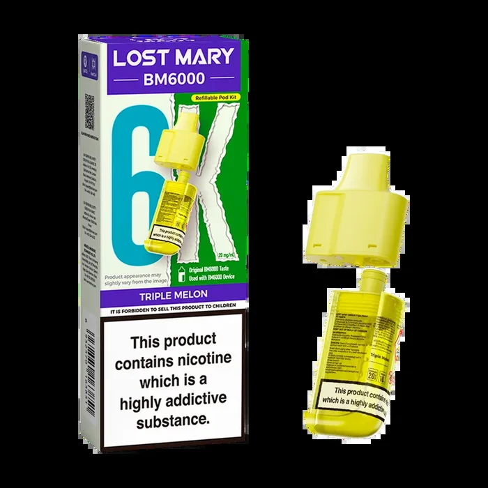 Triple Melon Lost Mary BM6000 Refill Pack