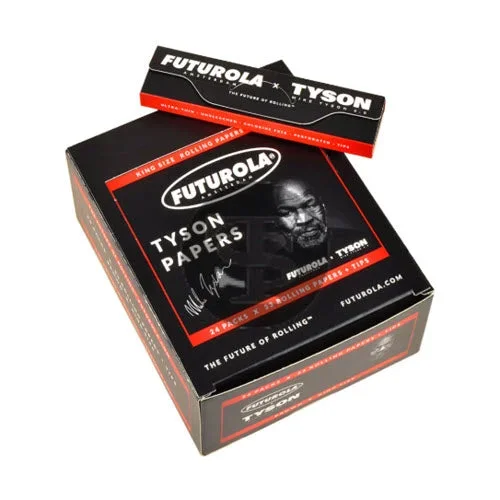 Tyson 2.0 x Futurola Premium King Size Rolling Papers + Tips – 24 Pack