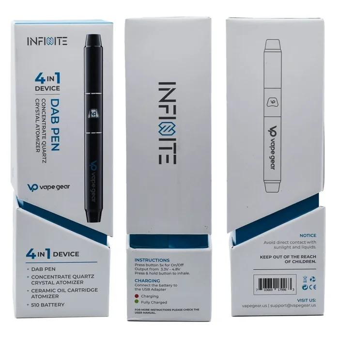 Vape Gear Infinite 4-in-1 510 Thread Vape Cart & Dab Pen