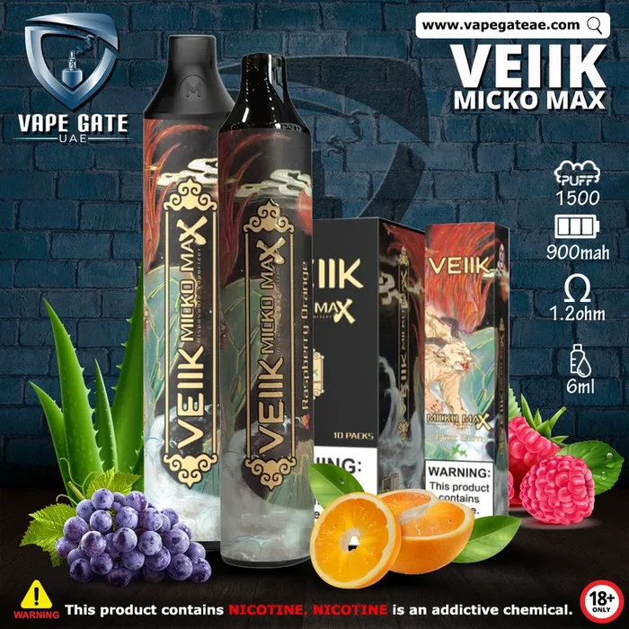 VEIIK Micko Max (BUY 2 GET 1 FREE) Disposable 1500 Puffs (50mg)