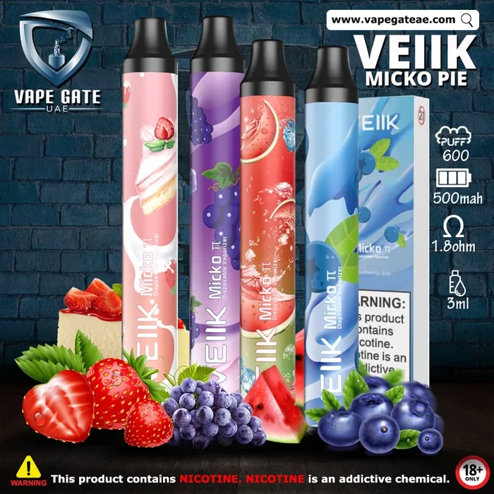 VEIIK MICKO π PIE DISPOSABLE 600 PUFFS (50mg)