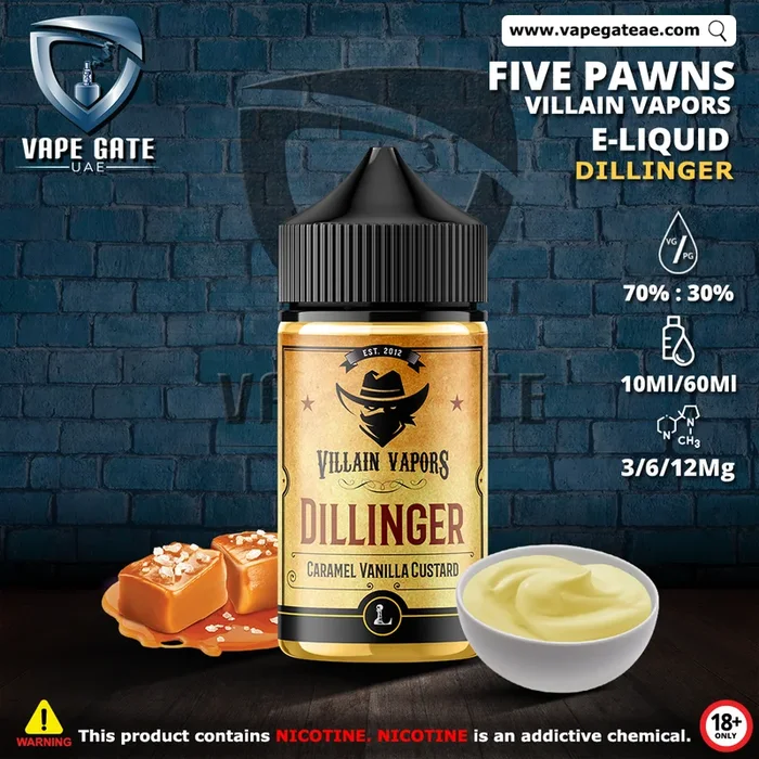 Villain Vapors Dillinger – 60ml E liquid by Five Pawns California