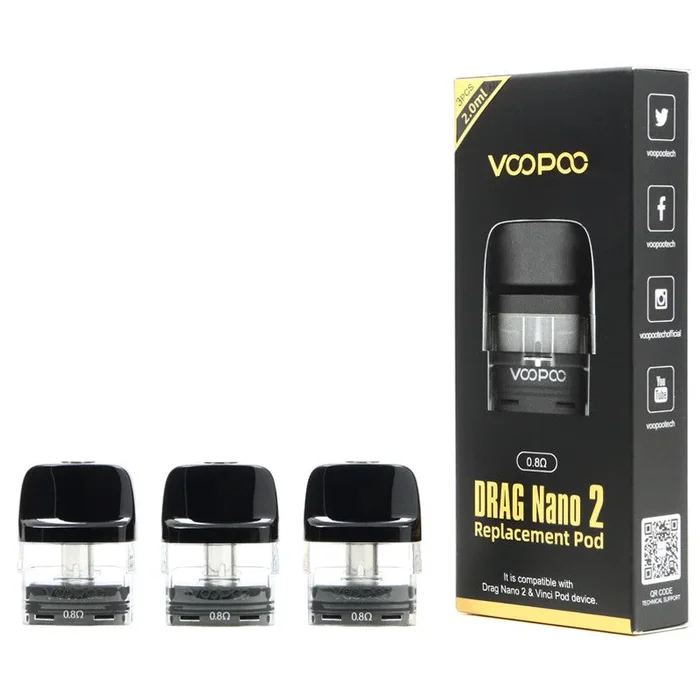 VOOPOO DRAG NANO 2 REPLACEMENT POD CARTRIDGE (3/PACK)