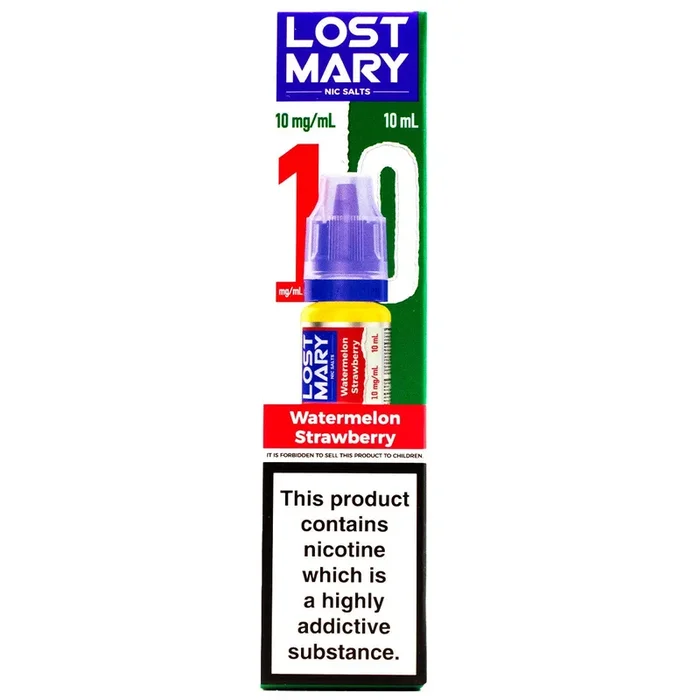 Watermelon Strawberry 10ml Nic Salt E-liquid By Lost Mary Nic Salts