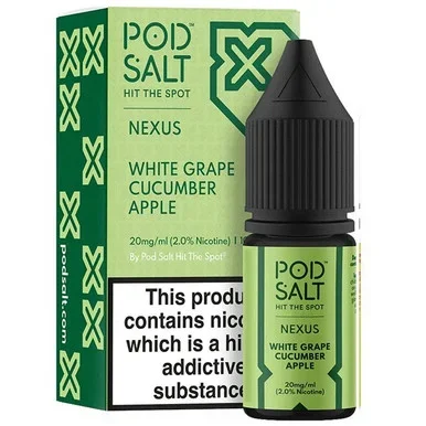 White Grape Cucumber Apple Nic Salt E Liquid 10ml By Pod Salt Nexus