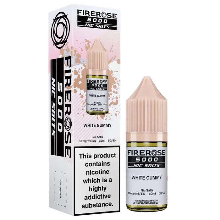 White Gummy 10ml Nic Salt E-liquid By Elux Firerose 5000