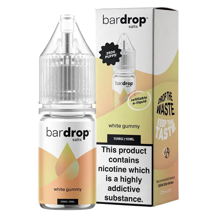 White Gummy Bear 10ml Nic Salt By Bar Drop Salts