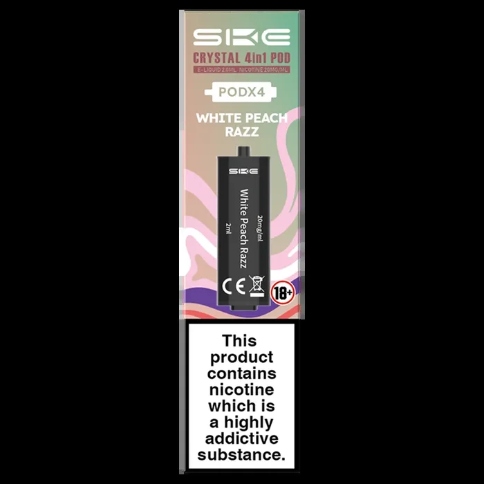 White Peach Razz SKE Crystal 4in1 Pods