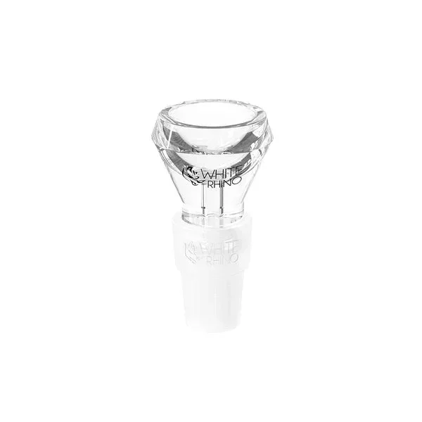 White Rhino 14mm/19mm Hybrid Glass Bowl – Diamond Bowl