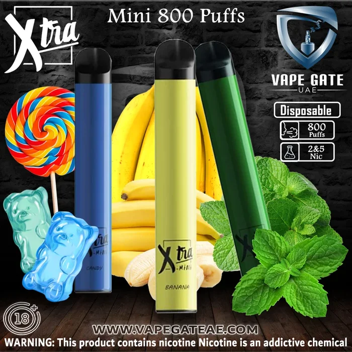 XTRA Mini Disposable Vaporiser – 800 puffs (50mg)