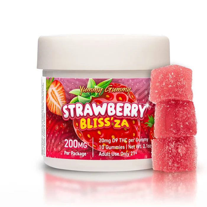 Yummy Gummy – 200MG – Strawberry D9 Gummies (Sativa)